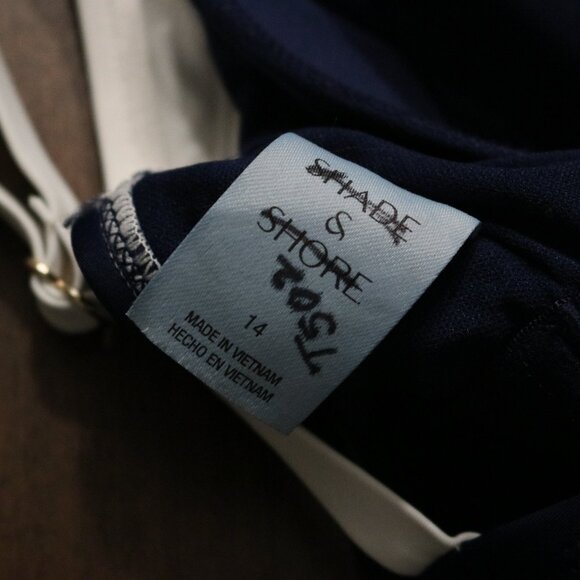 Shade & Shore One Piece in Navy and White 14 NEW - Picture 5 of 7